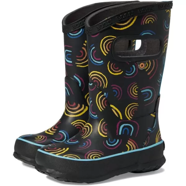 imageBOGS UnisexChild Rain Boots Wild Rainbows ToddlerLittle Big KidBlack Multi