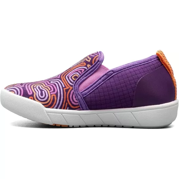imageBOGS UnisexChild Kicker Ii SliponCloud Geo ToddlerLittle Kid Rain ShoePurple Multi