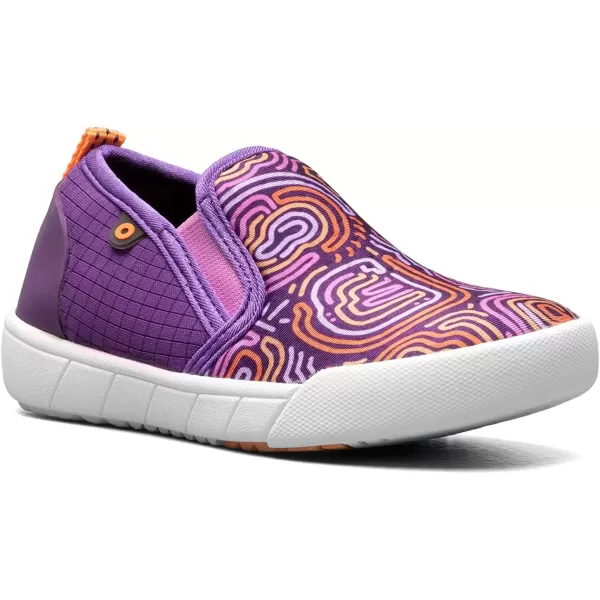 imageBOGS UnisexChild Kicker Ii SliponCloud Geo ToddlerLittle Kid Rain ShoePurple Multi