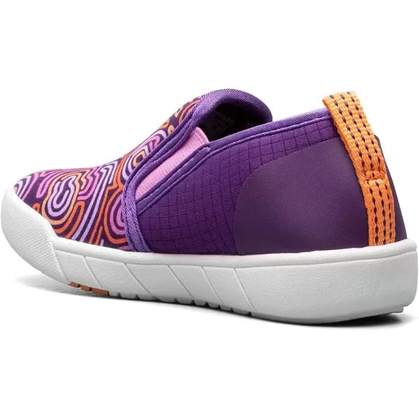 imageBOGS UnisexChild Kicker Ii SliponCloud Geo ToddlerLittle Kid Rain ShoePurple Multi