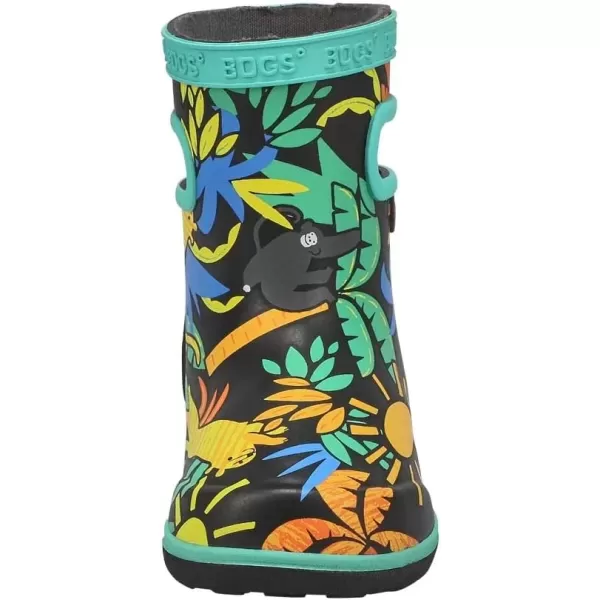 imageBOGS UnisexChild Kids Skipper Ii Rain Boot Super JungleBlack Multi
