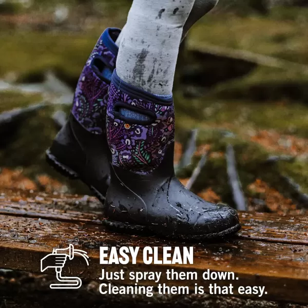 imageBOGS UnisexChild Waterproof Insulated Rubber and Neoprene Winter Rain BootNeo Camo Print  Blue