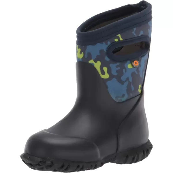 imageBOGS UnisexChild Waterproof Insulated Rubber and Neoprene Winter Rain BootNeo Camo Print  Blue