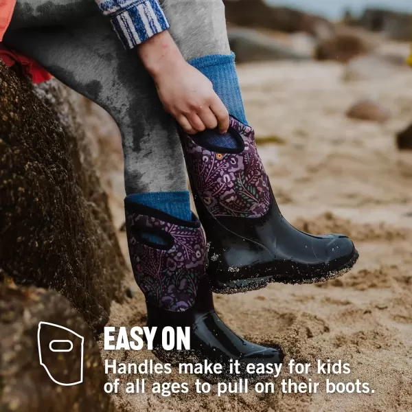 imageBOGS UnisexChild Waterproof Insulated Rubber and Neoprene Winter Rain BootSolid Black