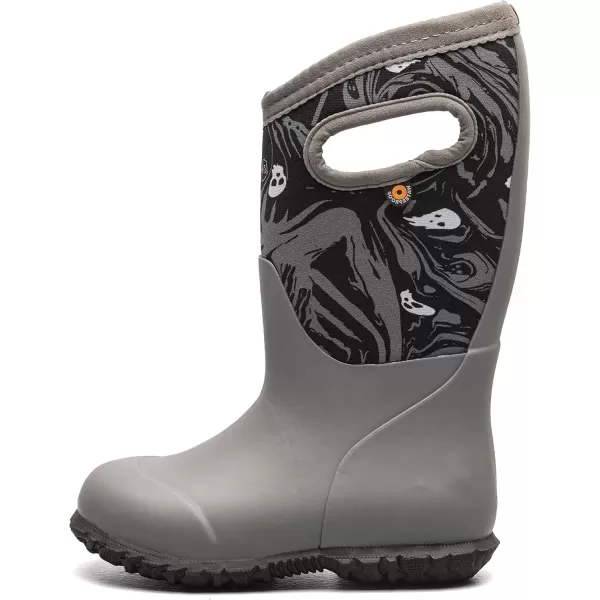 imageBOGS UnisexChild Waterproof Insulated Rubber and Neoprene Winter Rain BootSpooky Print  Gray