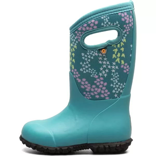 imageBOGS UnisexChild Waterproof Insulated Rubber and Neoprene Winter Rain BootStar Heart  Turquoise