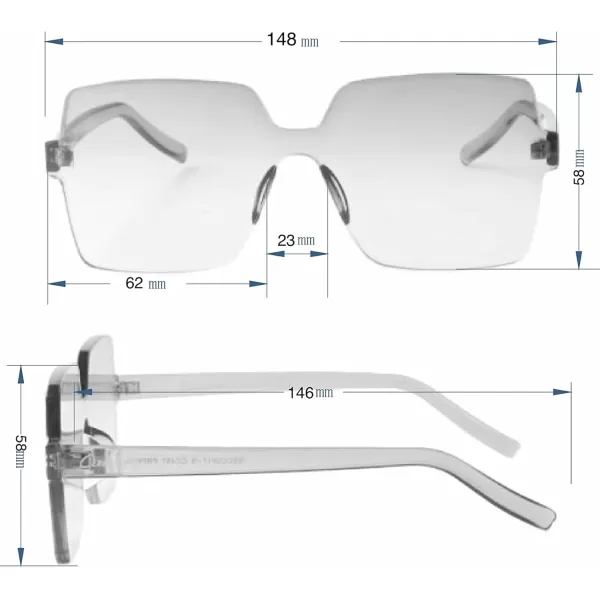 CIRCUS NY BY SAM EDELMAN Women's Cc467 Oversized Square Shield Sunglasses with Uv400 Protection-Trendy Gifts for Her, 62mm
