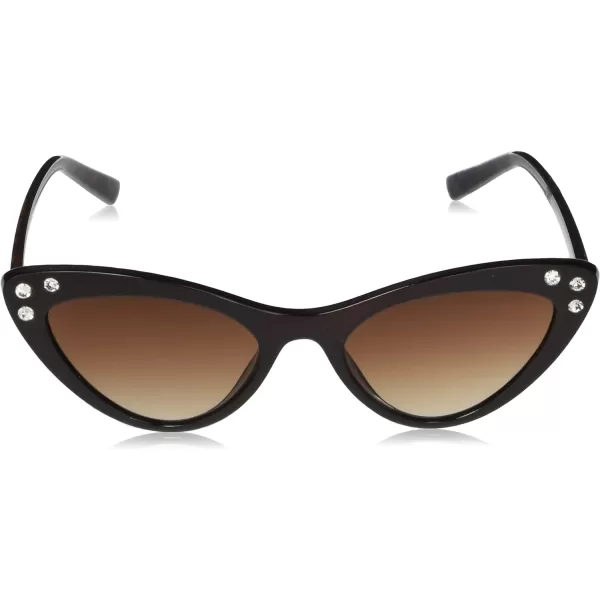CIRCUS NY BY SAM EDELMAN Women's Cc486 Retro Glitz Cat Eye Sunglasses with Uv400 Protection-Trendy Gifts for Her, 55mm