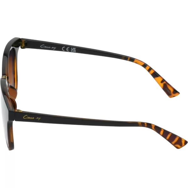 CIRCUS NY BY SAM EDELMAN Women's Cc514 Retro Flush Lens Cat Eye Sunglasses with Uv400 Protection-Trendy Gifts for Her, 62mm
