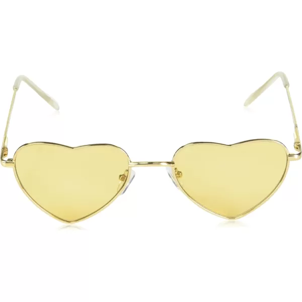 CIRCUS NY BY SAM EDELMAN Women's Cc529 Metal Heart Sunglasses with Uv400 Protection-Trendy Gifts for Her, 55mm