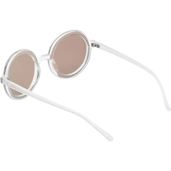 CIRCUS NY BY SAM EDELMAN Women's Cc603 Retro Round Sunglasses with Uv400 Protection-Trendy Gifts for Her, 57mm