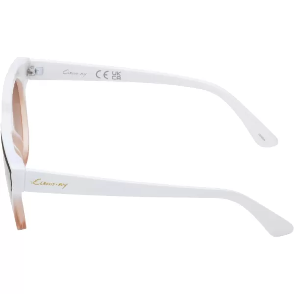 CIRCUS NY BY SAM EDELMAN Women's Cc625 Vintage Cat Eye Round Sunglasses with Uv400 Protection-Trendy Gifts for Her, 50 Mm