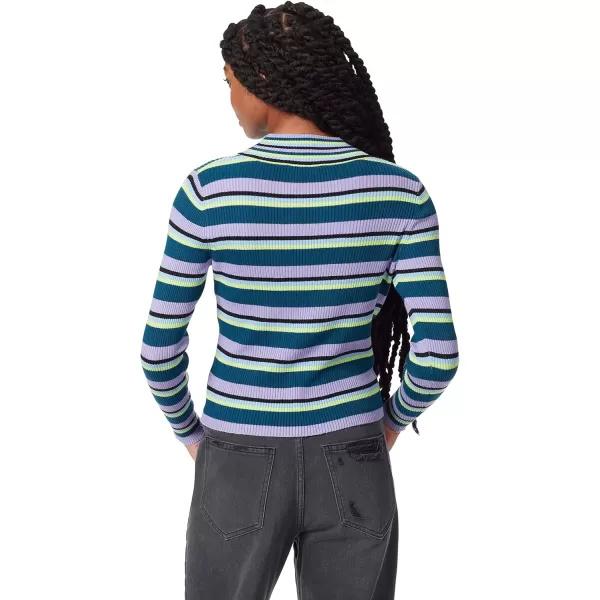 Circus NY Women's Striped 2nd Layer Mock Neck Sweater