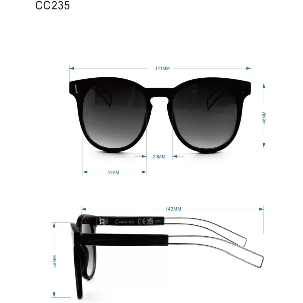 Circus by Sam Edelman CC235 Fun UV Protective Women's Round Sunglasses. Trend-Right Gifts for Women, 56 mm