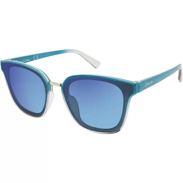 CIRCUS NY BY SAM EDELMAN Women's Cc514 Retro Flush Lens Cat Eye Sunglasses with Uv400 Protection-Trendy Gifts for Her, 62mm
