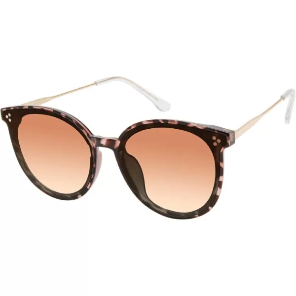 Circus NY Women's Cc487 Metal Temple Round Sunglasses with Uv400 Protection. Trendy Gifts for Her, 61 Mm