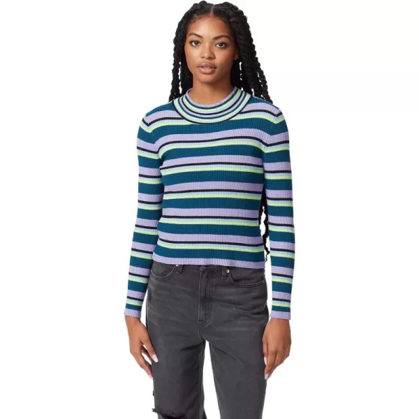 Circus NY Women's Striped 2nd Layer Mock Neck Sweater