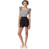 imageCircus NY Womens Anisa Ruffled Knit Tank TopBlack  White Gingham