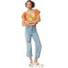 imageCircus NY Womens Crochet Short Sleeve Crop TopTopaz