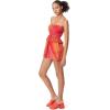 imageCircus NY Womens Elyse Halter Pull on Drawstring RomperSunset Slick  Carmine Rose
