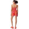 imageCircus NY Womens Elyse Halter Pull on Drawstring RomperSunset Slick  Carmine Rose