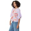 imageCircus NY Womens Fia Slit Short Sleeve Tee ShirtPurple Rose