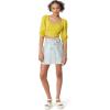 imageCircus NY Womens Smocked Back Puff Short Sleeve Crop TopMango Mint