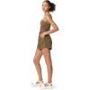 imageCircus NY Womens Strapless Belted Front Zipper RomperRomper ShortBurnt Olive