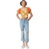 imageCircus NY Womens Crochet Short Sleeve Crop TopTopaz