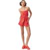 imageCircus NY Womens Elyse Halter Pull on Drawstring RomperSunset Slick  Carmine Rose