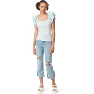 imageCircus NY Womens Anisa Ruffled Knit Tank TopDelicate Blue