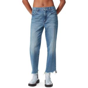 imageCircus NY Womens High Rise Relaxed Straight JeanFortune Teller  Uneven Fray