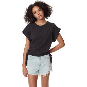 imageCircus NY Womens Jess Ruched Side Tie Flounce Knit TopAnthracite