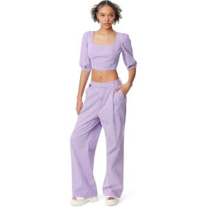 imageCircus NY Womens Smocked Back Puff Short Sleeve Crop TopFairy Wren