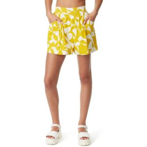 imageCircus NY Womens Soft Wide Leg Pull on High Rise ShortGeo Cut Out  Mango Mint