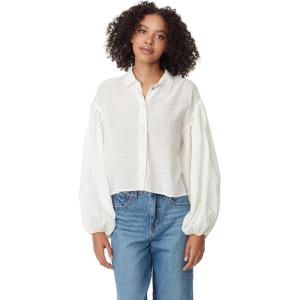 imageCircus NY Womens Willow Cropped Button Down ShirtMarshmallow