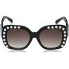 imageCircus NY by Sam Edelman Womens Cc354 Oversized Pearl Square SunglassesBlack