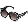 imageCircus NY by Sam Edelman Womens Cc354 Oversized Pearl Square SunglassesBlack