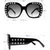 imageCircus NY by Sam Edelman Womens Cc354 Oversized Pearl Square SunglassesBlack