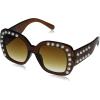 imageCircus NY by Sam Edelman Womens Cc354 Oversized Pearl Square SunglassesBrown