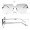 imageCircus NY by Sam Edelman Womens Cc354 Oversized Pearl Square SunglassesBrown