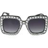 imageCircus NY by Sam Edelman Womens Cc439 Bling Oversized Square Sunglasses with Uv400 ProtectionTrendy Gifts for Her 51mmBlack