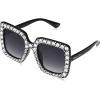 imageCircus NY by Sam Edelman Womens Cc439 Bling Oversized Square Sunglasses with Uv400 ProtectionTrendy Gifts for Her 51mmBlack