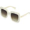 imageCircus NY by Sam Edelman Womens Cc439 Bling Oversized Square Sunglasses with Uv400 ProtectionTrendy Gifts for Her 51mmWhite