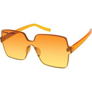 imageCircus NY by Sam Edelman Womens Cc354 Oversized Pearl Square SunglassesOrange  Yellow
