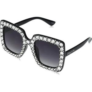 imageCircus NY by Sam Edelman Womens Cc439 Bling Oversized Square Sunglasses with Uv400 ProtectionTrendy Gifts for Her 51mmBlack