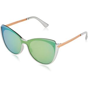 imageCircus NY by Sam Edelman Womens Cc568 Shield Cat Eye Sunglasses with Uv400 ProtectionTrendy Gifts for Her 130mmWhite  Rose Gold