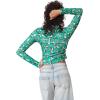 image:imageCircus NY Womens Luna Collared VNeck Knit Pullover TopPepper Green  Painter Leopard
