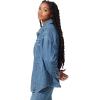 image:imageCircus NY Womens Oversize Button Down Denim Trucker Jacket Fortune Teller