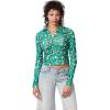 image:imageCircus NY Womens Luna Collared VNeck Knit Pullover TopPepper Green  Painter Leopard